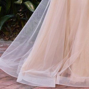 Celavie 6588-L Long Sweetheart Thin Strap Leg Slit Corset Evening Gown